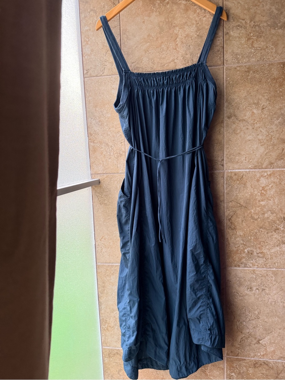 Anthro Daily Practice Femme Utility Midi Dress Parachute Drawstring Pockets - Picture 6 of 15